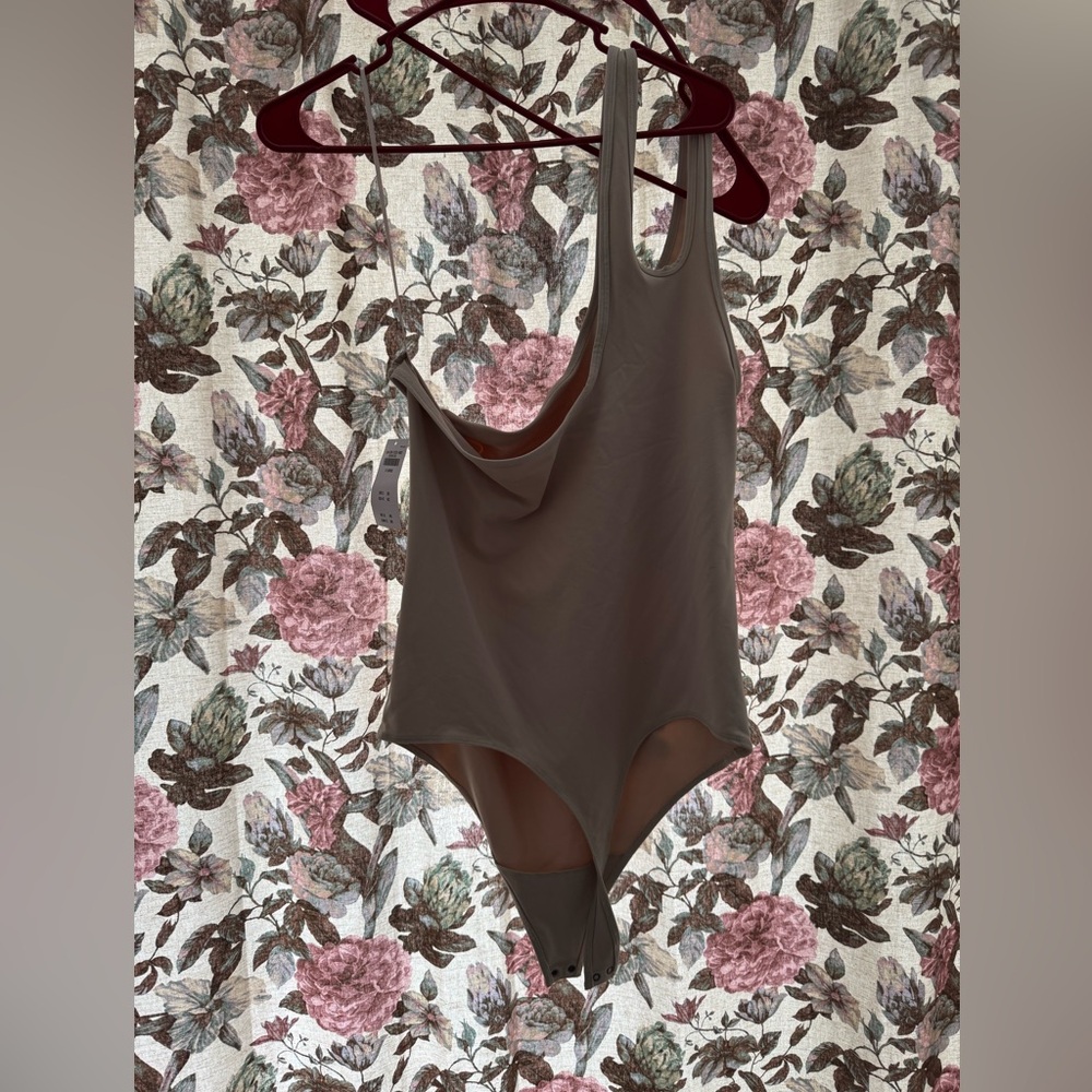 NWT A&F tan one shoulder body suit